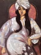Henri Matisse Ibe wbite iurban oil painting on canvas